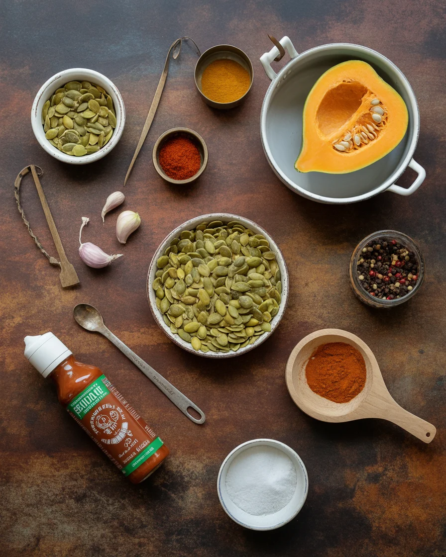 Sweet and Spicy Sriracha Roasted Pumpkin Seeds 9 sriracha pumpkin seeds