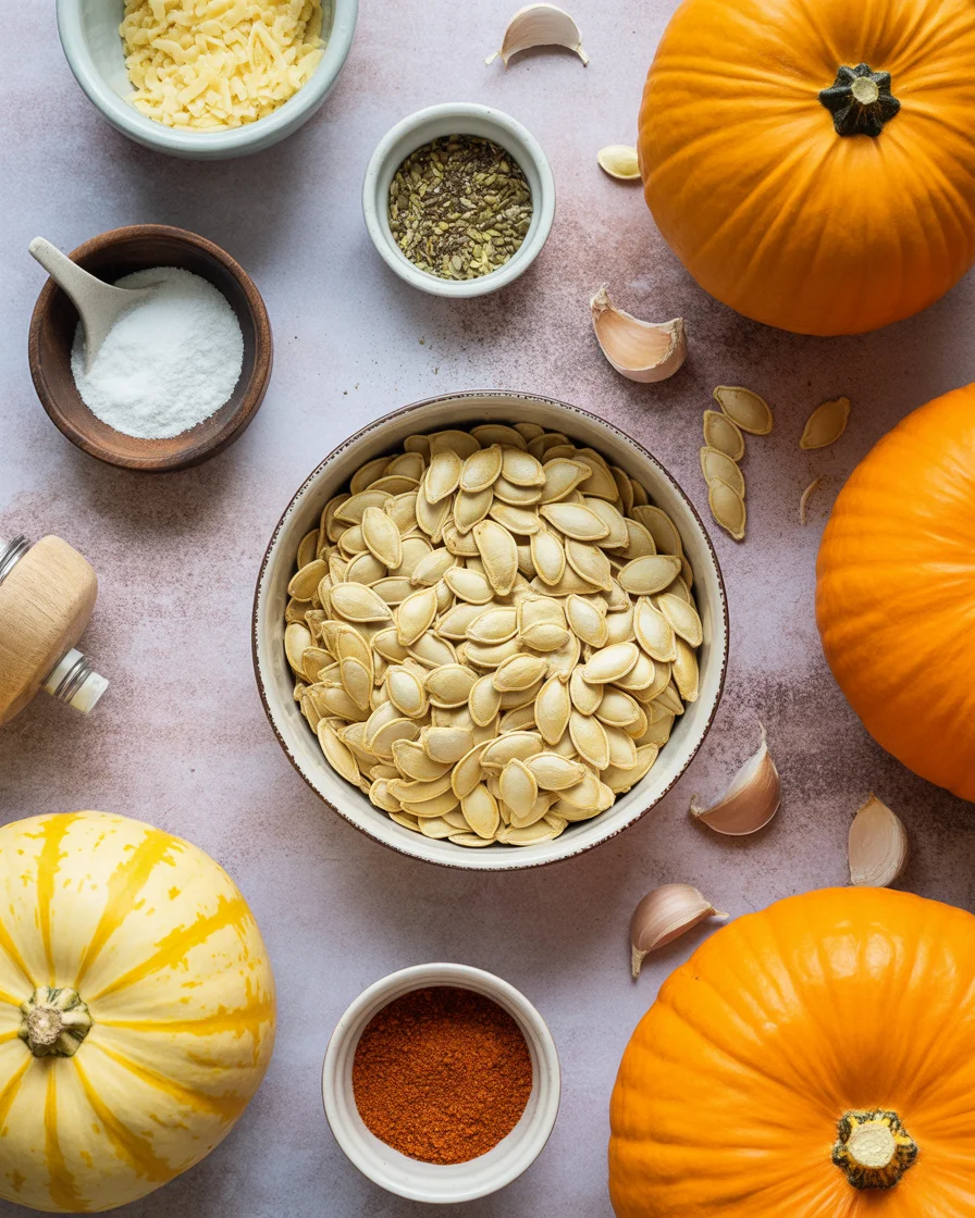 Air Fryer Garlic Parmesan Pumpkin Seeds