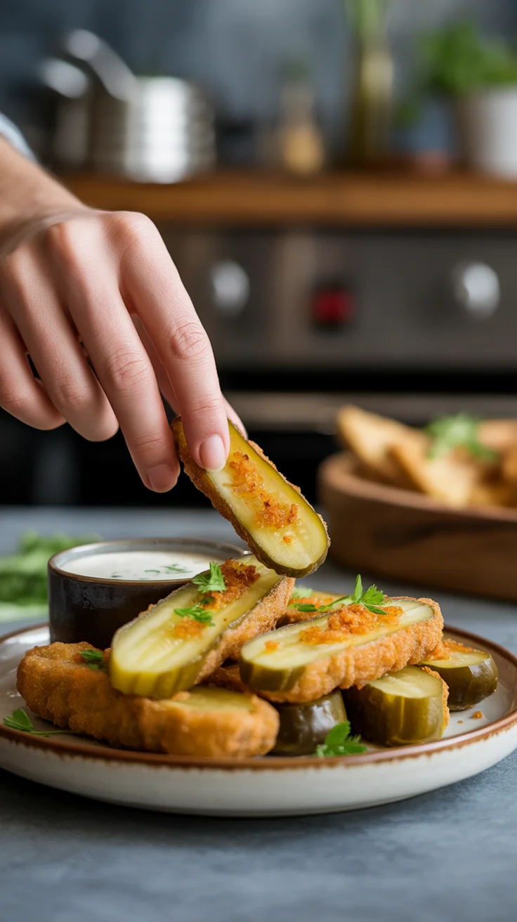 Crispy and Crunchy Easy Air Fryer Fried Pickles Recipe