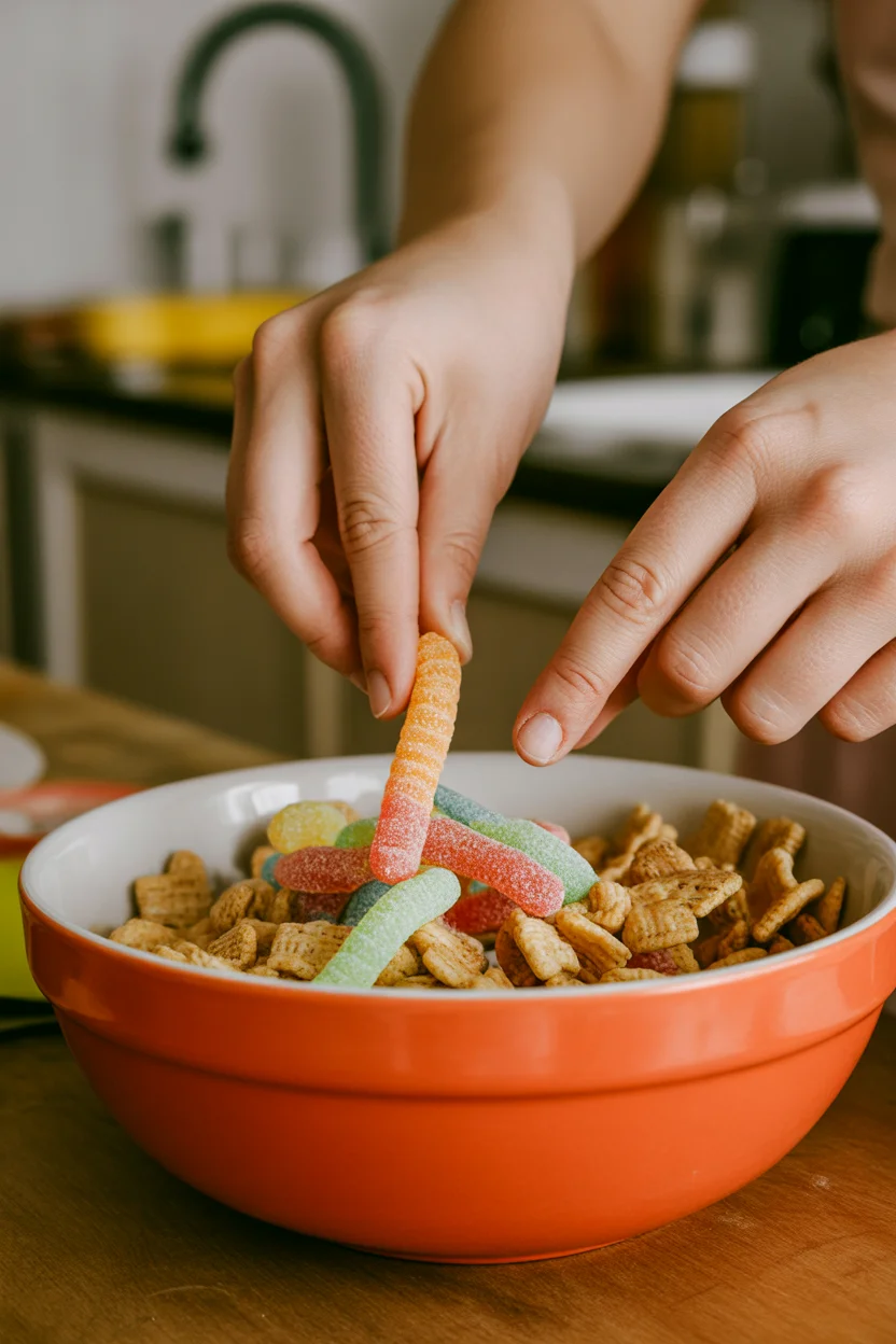 gummy worm trail mix