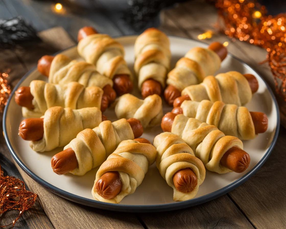 Halloween Mummy Hotdogs (saucisses végétales)