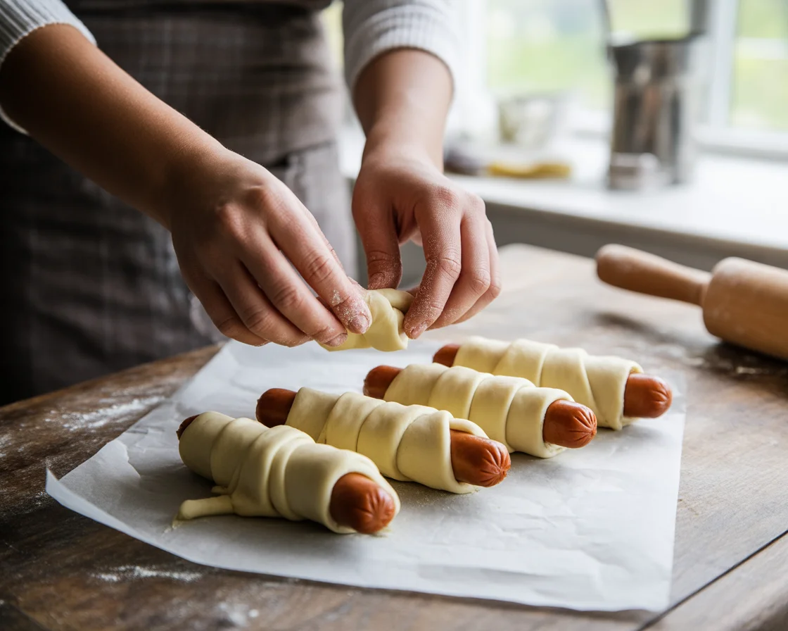 Halloween Mummy Hotdogs (saucisses végétales)
