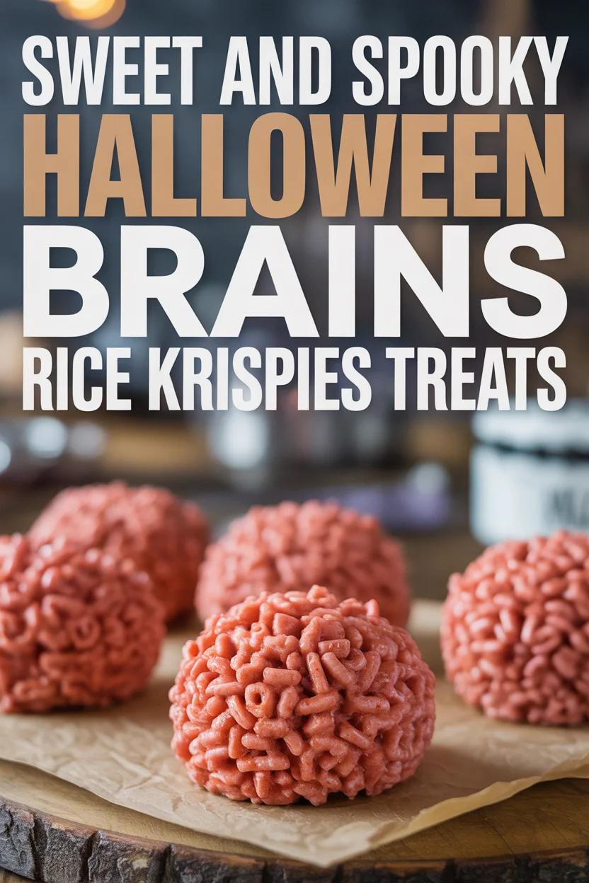 Sweet and Spooky Halloween Brains Rice Krispies Treats