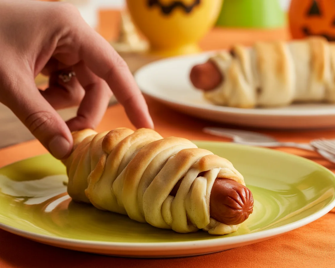 Spooky Halloween Mummy Hotdogs (saucisses végétales) for Kids