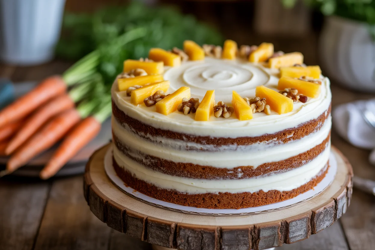Heavenly Hawaiian Pineapple Carrot Cream Cake