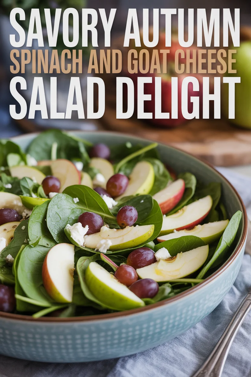 Savory Autumn Spinach and Goat Cheese Salad Delight