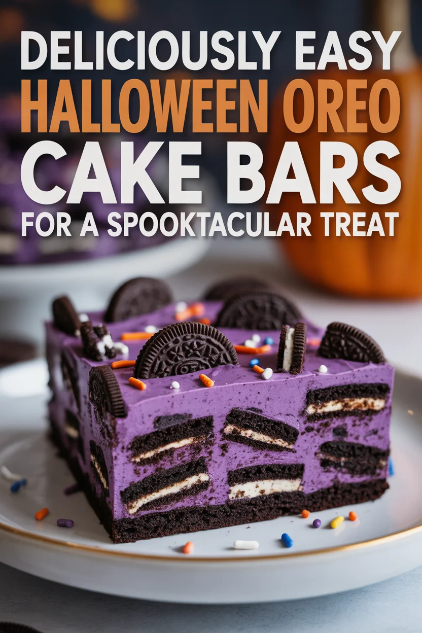 Deliciously Easy Halloween Oreo Cake Bars for a Spooktacular Treat