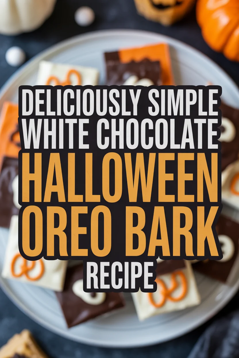 White Chocolate Halloween Oreo Bark
