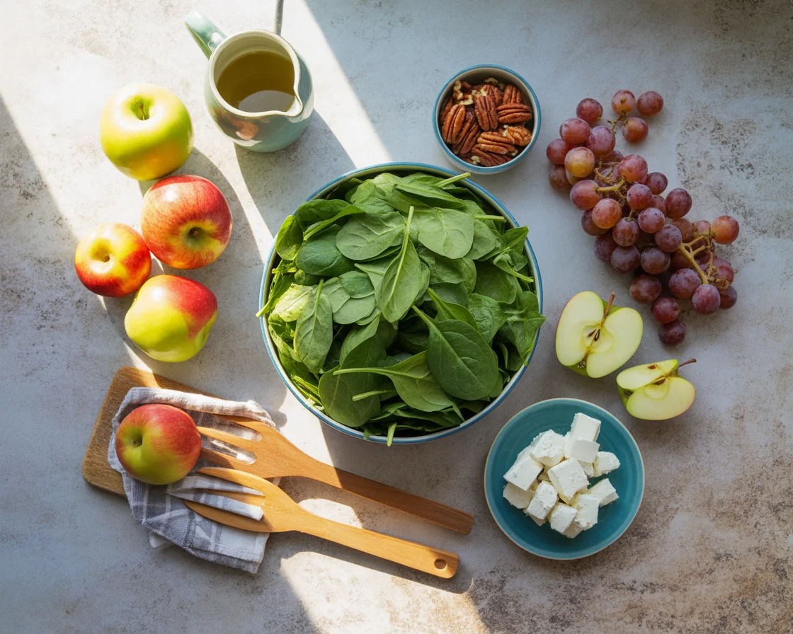 Savory Autumn Spinach and Goat Cheese Salad Delight
