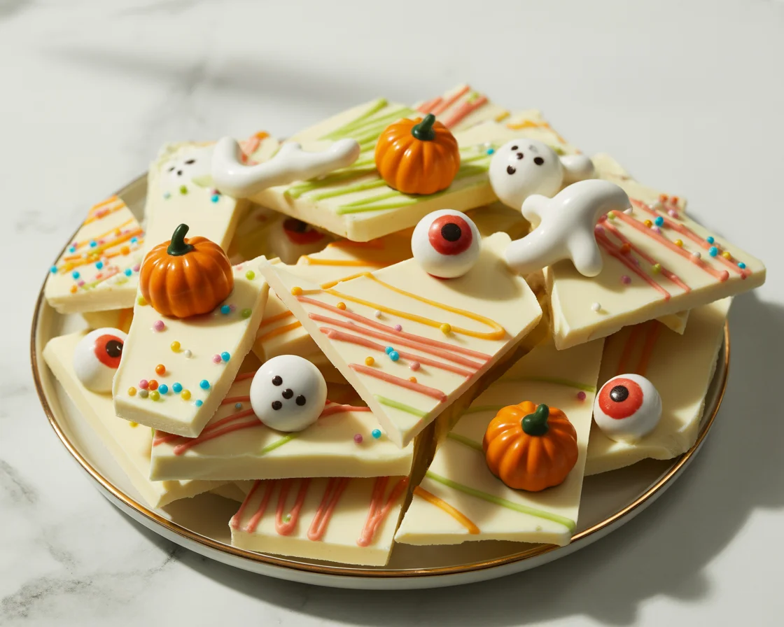 Deliciously Simple White Chocolate Halloween Oreo Bark Recipe