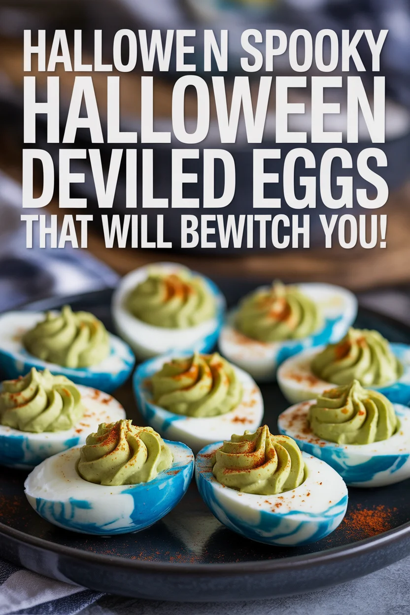 Spooky Halloween Deviled Eggs