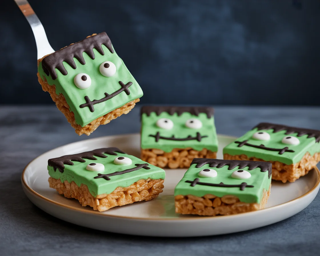 Frankenstein Rice Krispie Treats