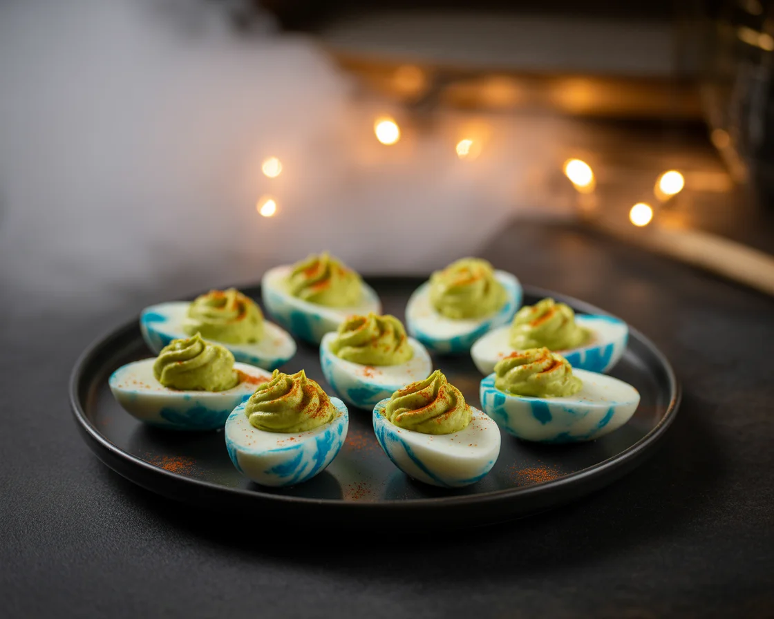 Spooky Halloween Deviled Eggs