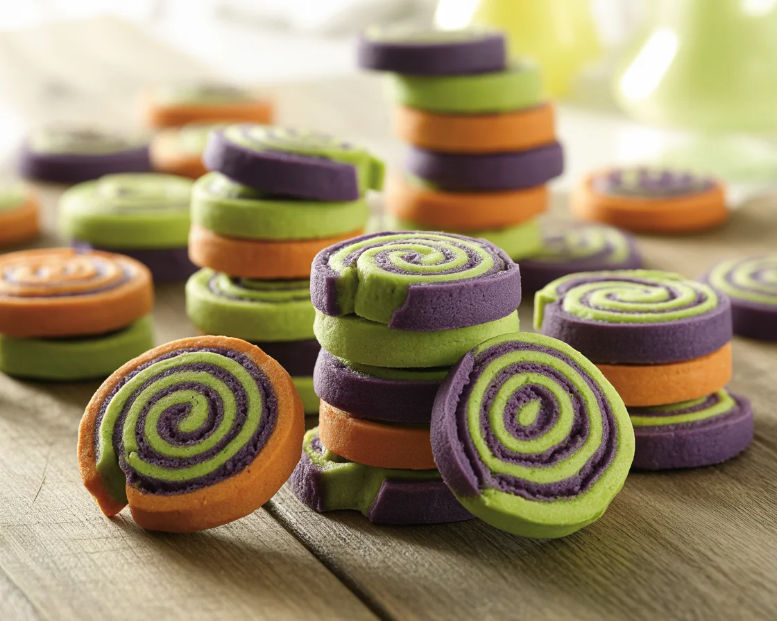 Halloween Pinwheel Sugar Cookies