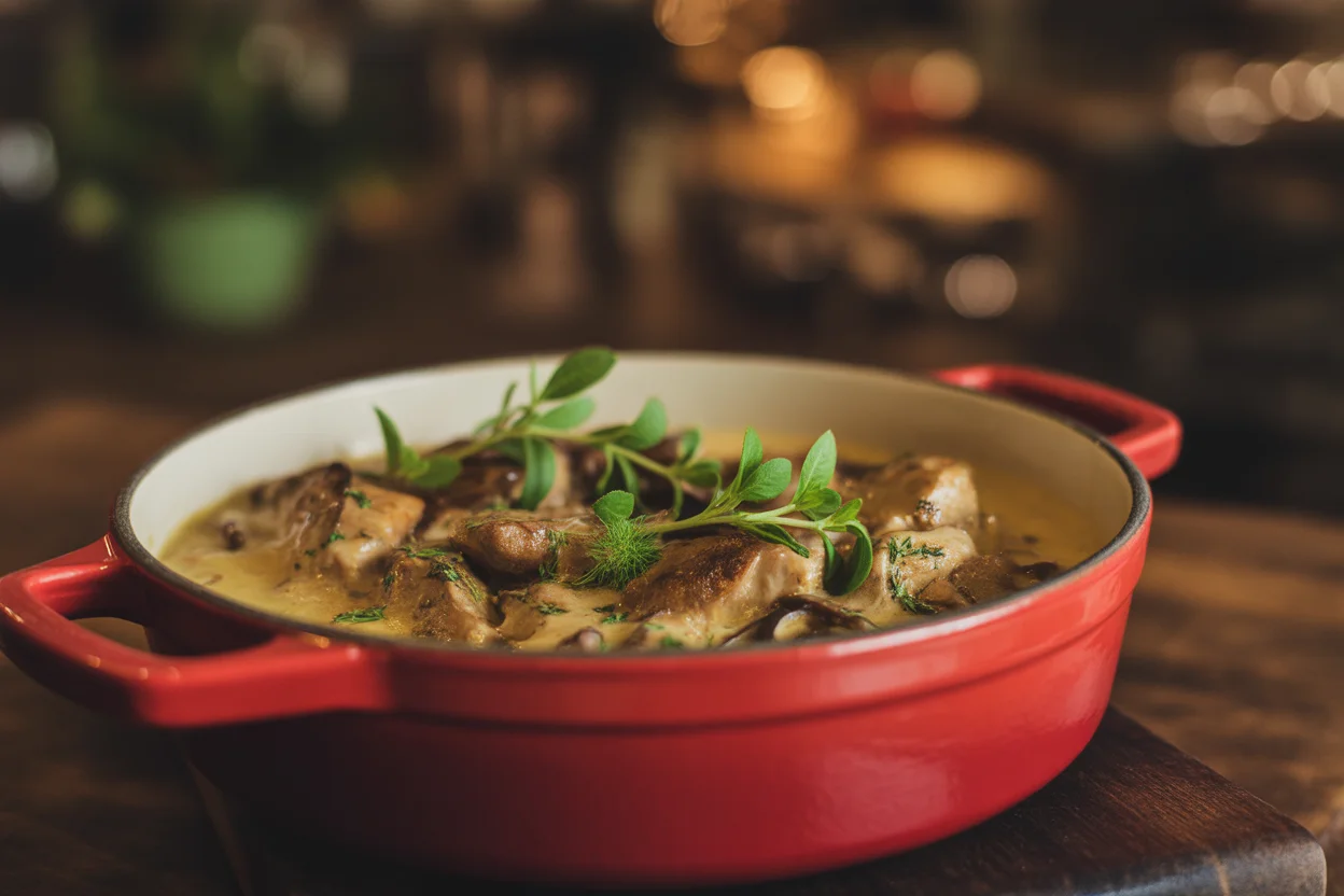 Geschnetzeltes mit Champignons – Cremig & schnell aus der Pfanne