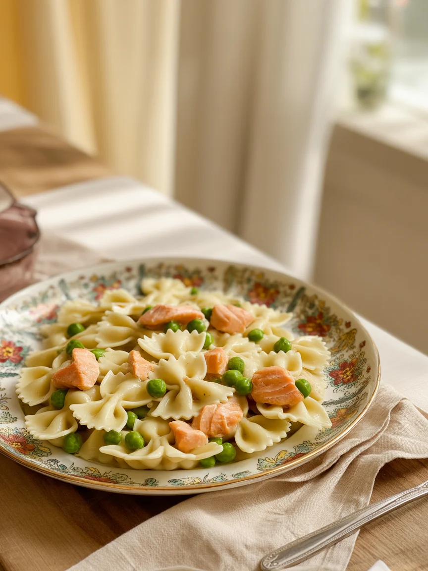 Pasta with Salmon Peas