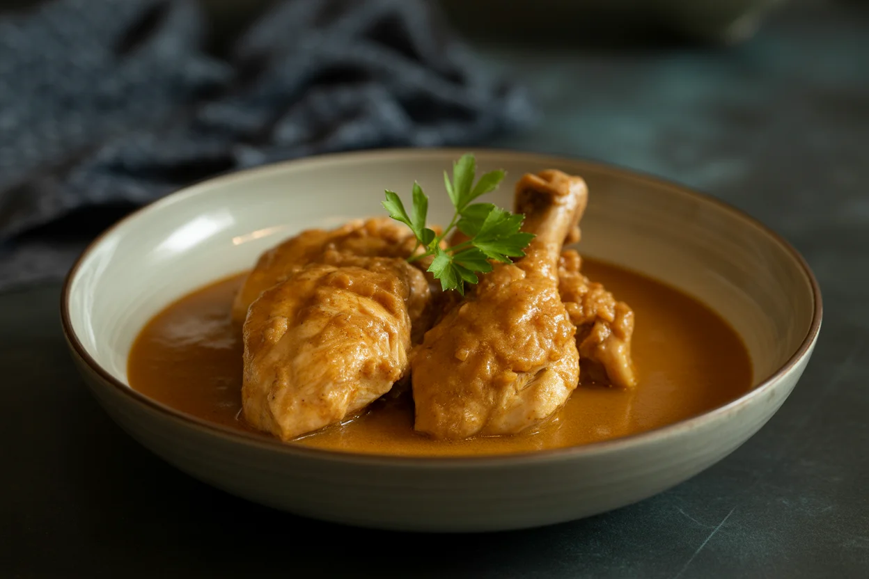 Filipino chicken adobo sa gata