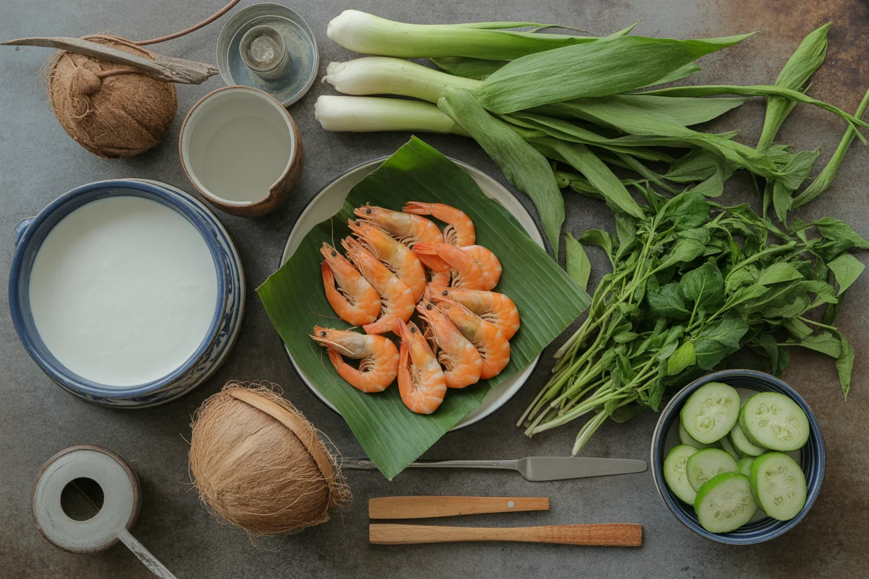 Filipino ginataang hipon