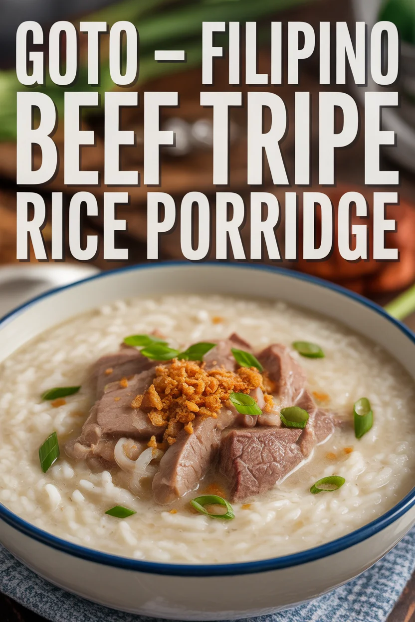 Goto – Filipino Beef Tripe Rice Porridge