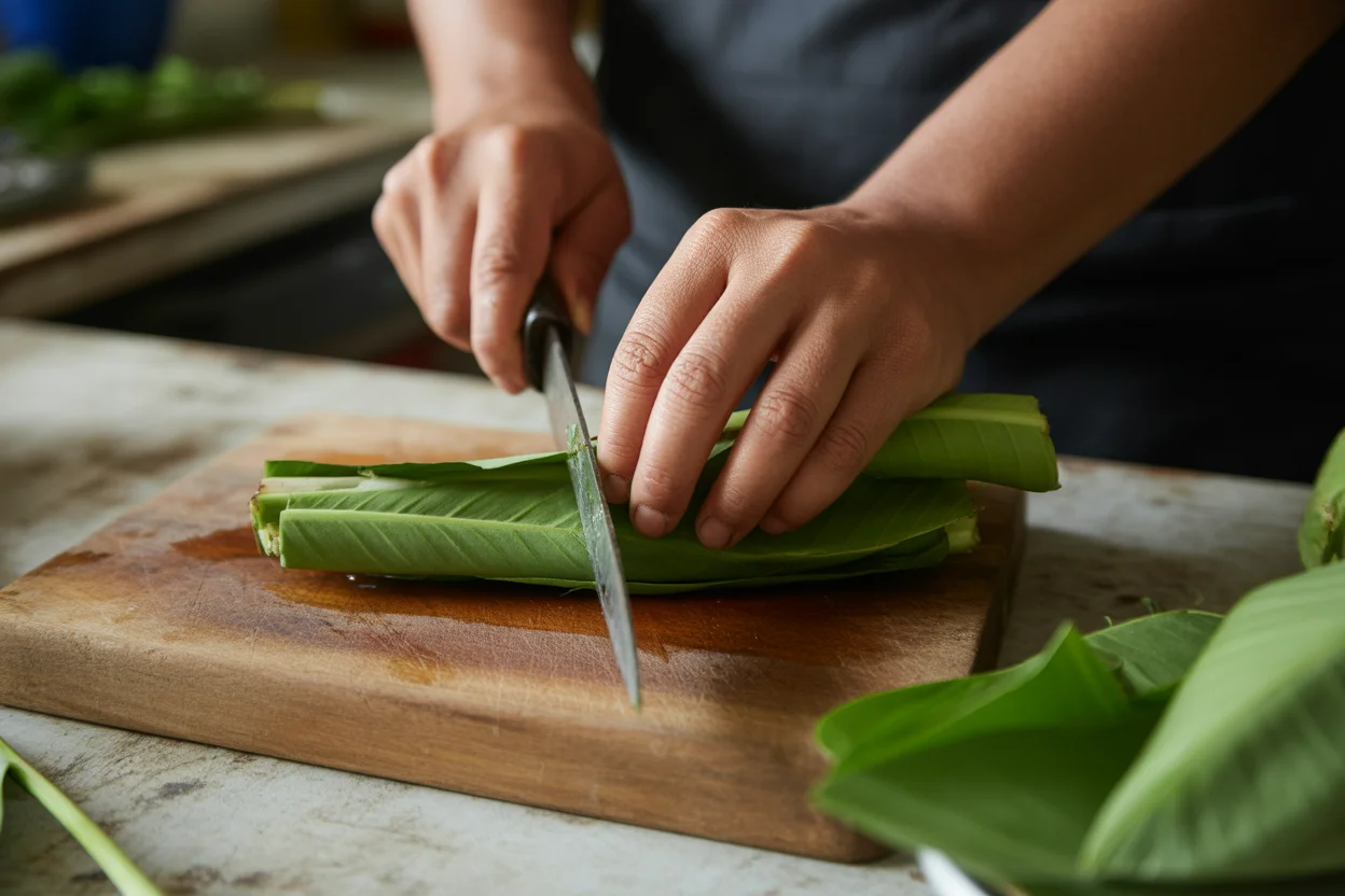 Filipino laing recipe