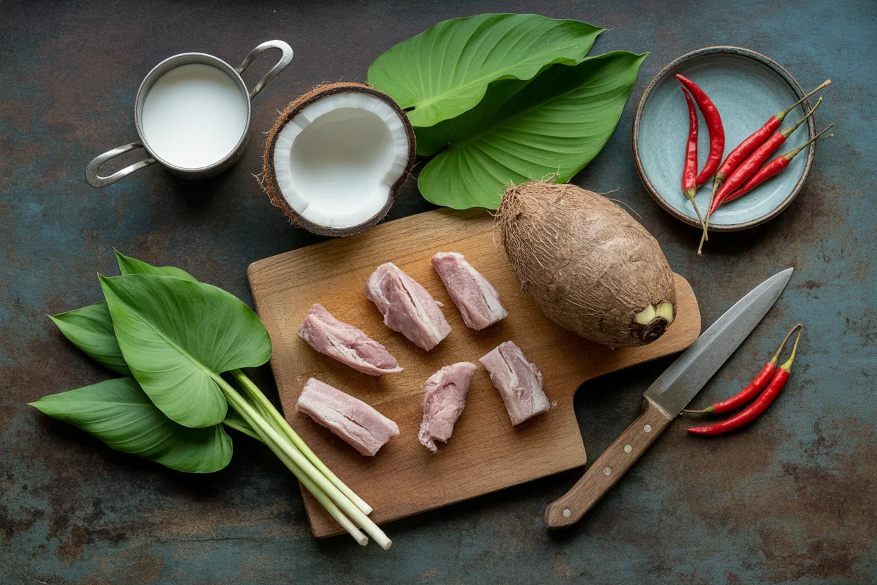 Filipino laing recipe