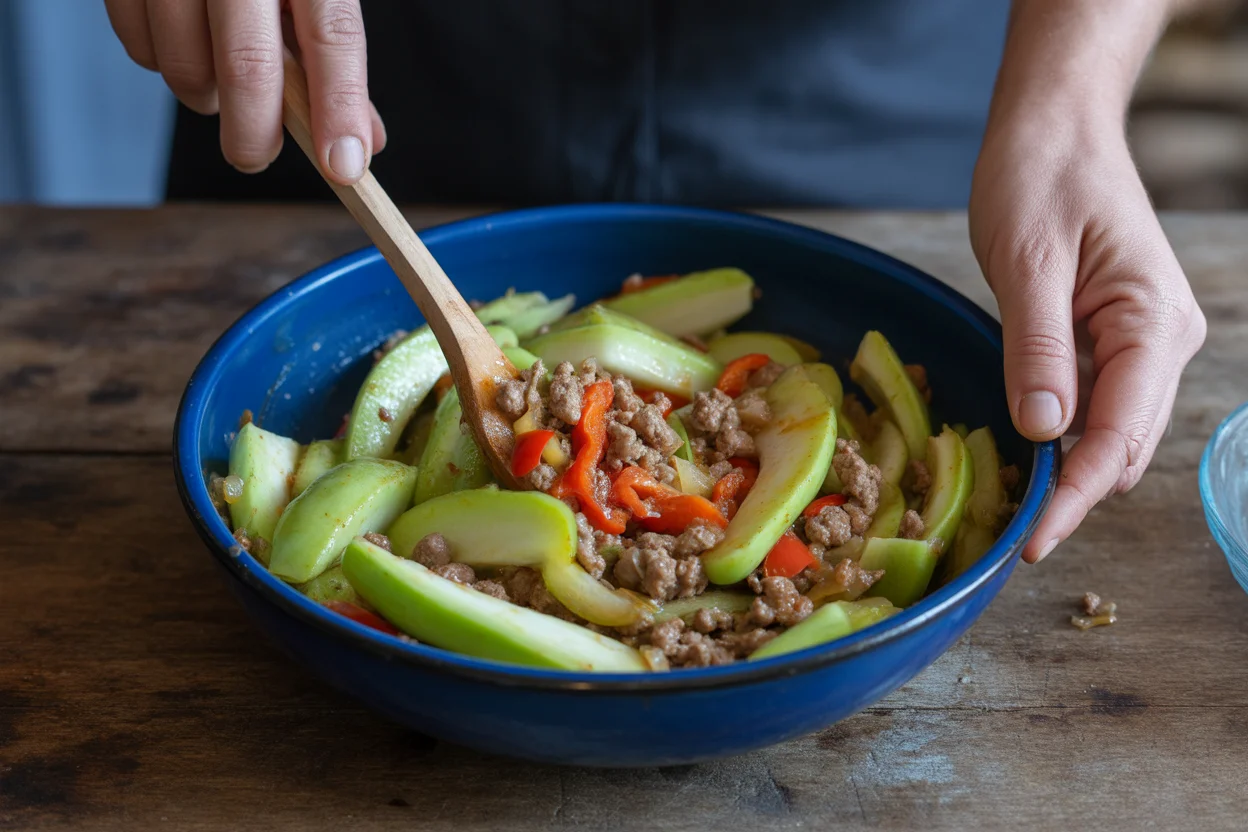 Filipino ginisang sayote
