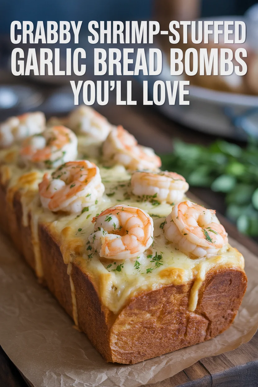 Crabby Shrimp-Stuffed Garlic Bread Bombs