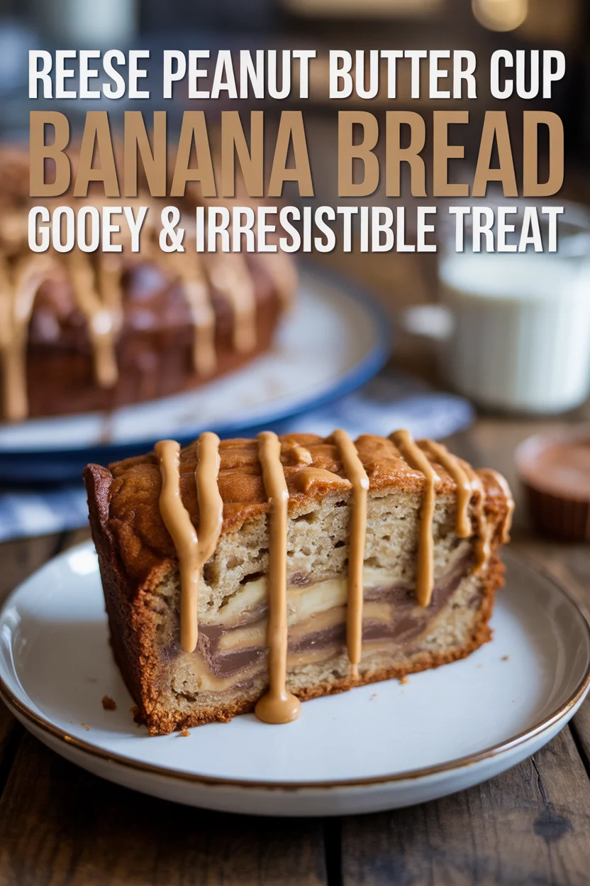 Reese Peanut Butter Cup Banana Bread: Gooey & Irresistible Treat