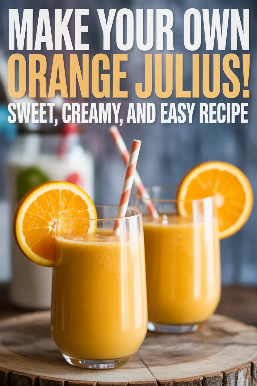 Make Your Own Orange Julius! Sweet, Creamy, and Easy Recipe