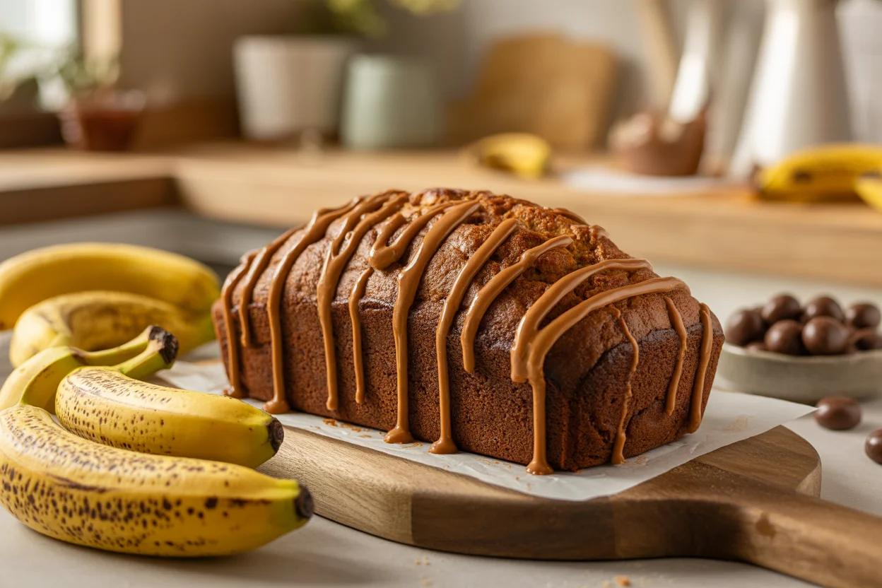Reese Peanut Butter Cup Banana Bread