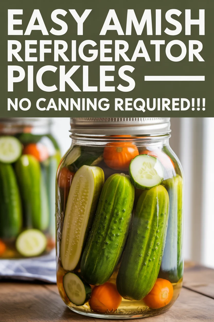 Easy Amish Refrigerator Pickles - No Canning Required!!