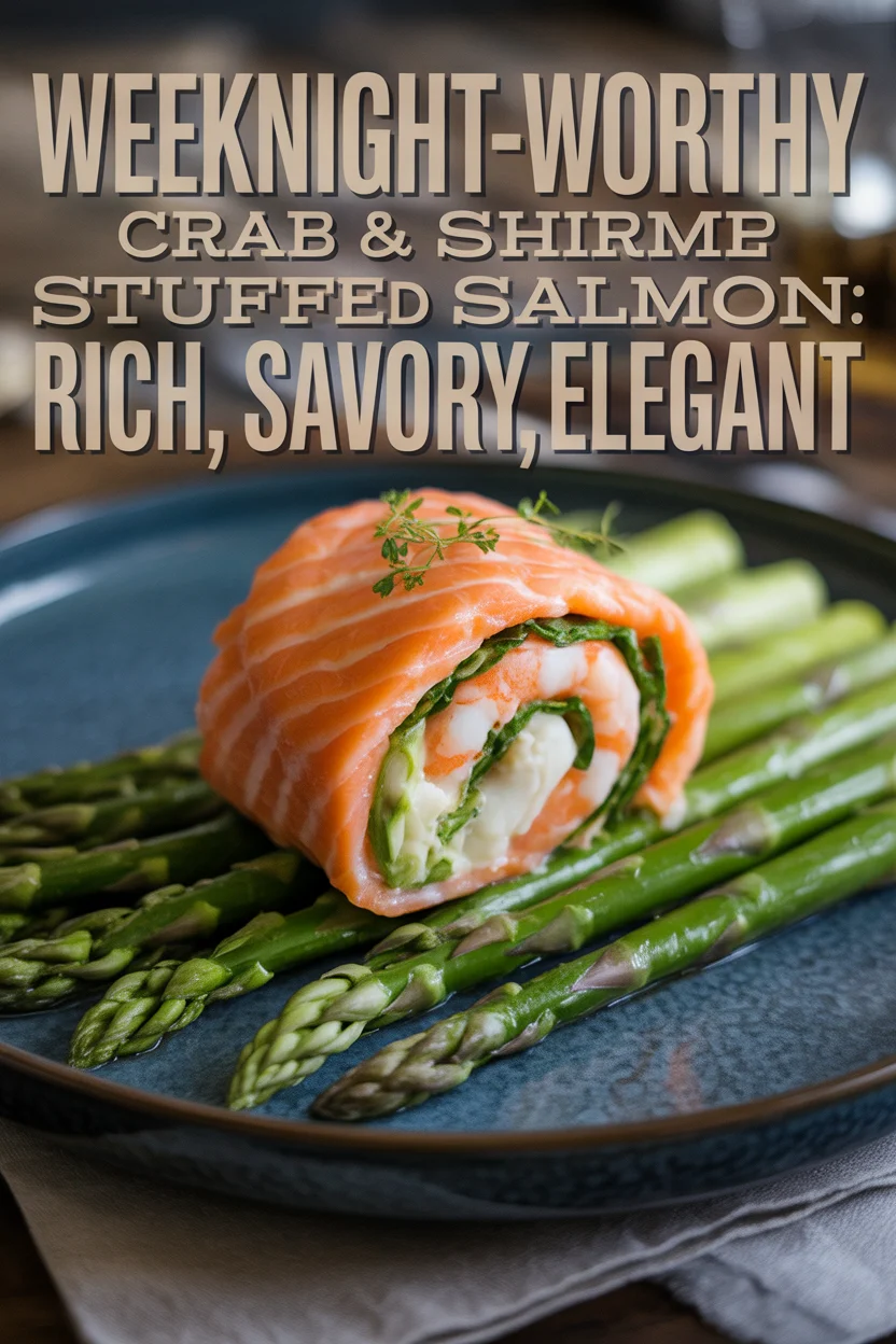 Weeknight-Worthy Crab & Shrimp Stuffed Salmon: Rich, Savory, Elegant