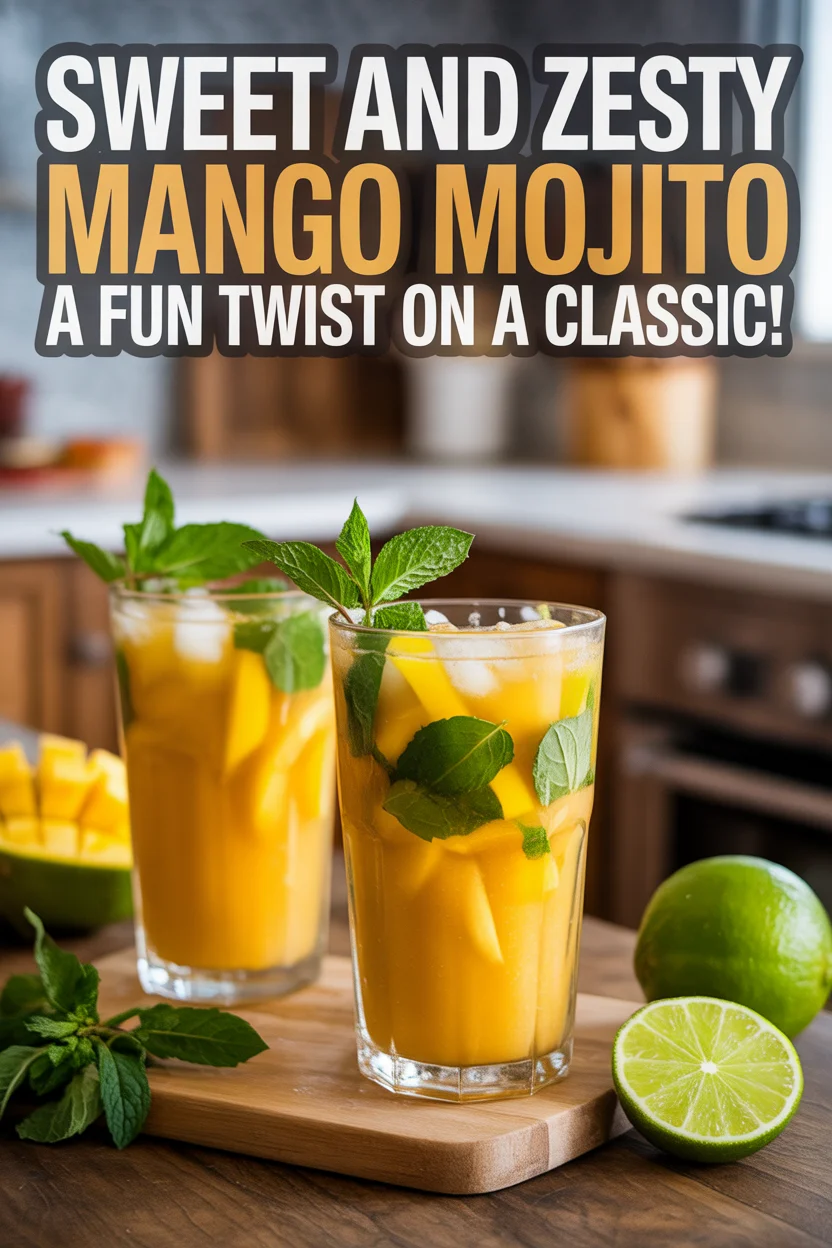 Sweet and Zesty Mango Mojito - A Fun Twist on a Classic!