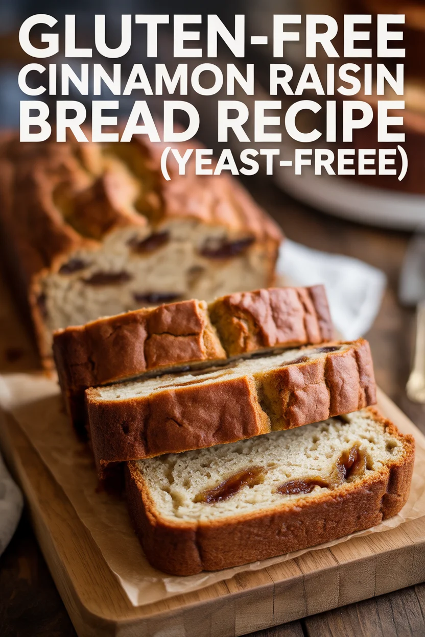 Gluten-Free Cinnamon Raisin Bread Recipe (Yeast-Free)
