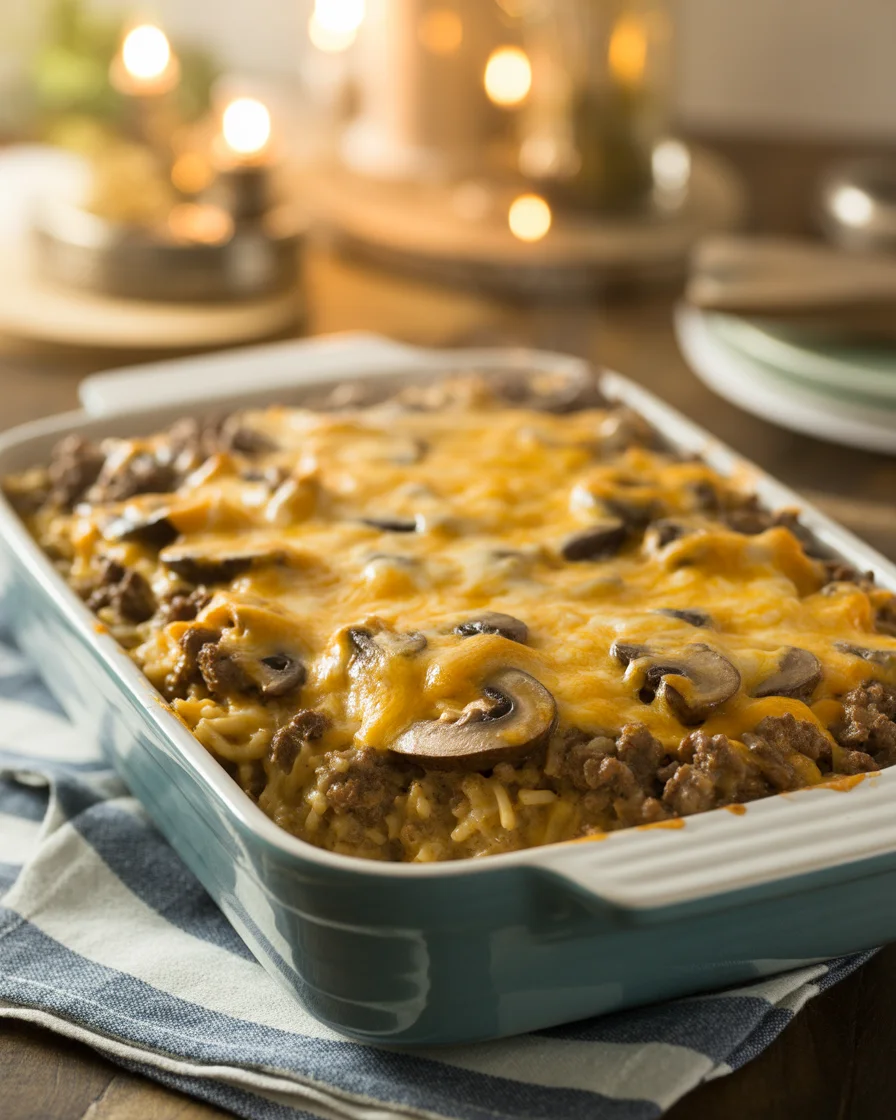cheesy ground beef casserole