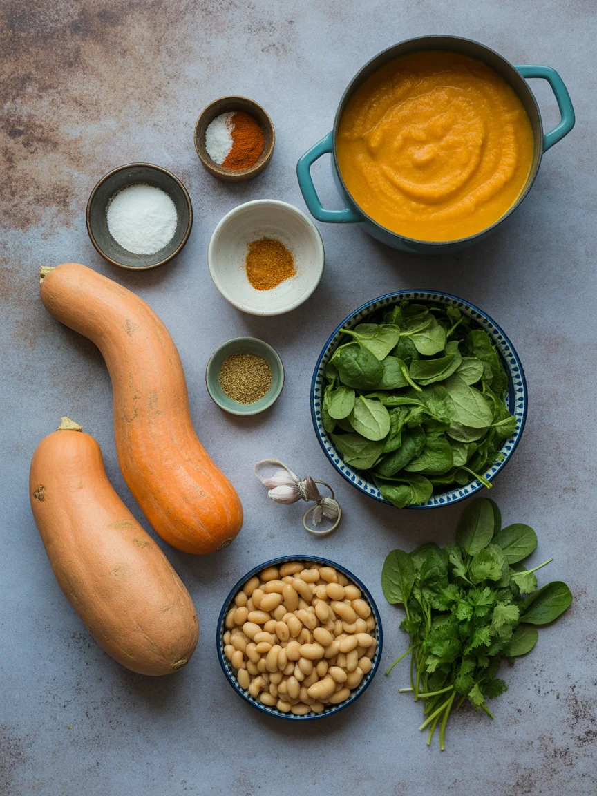 Creamy Spiced Sweet Potato Soup with Coconut and Lime Magic