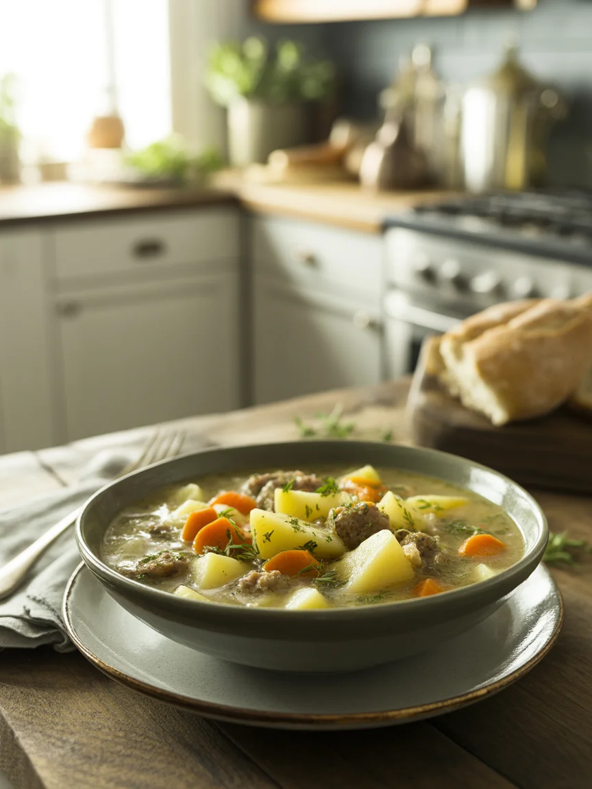 Potato Sausage Chowder Dinner Recipe