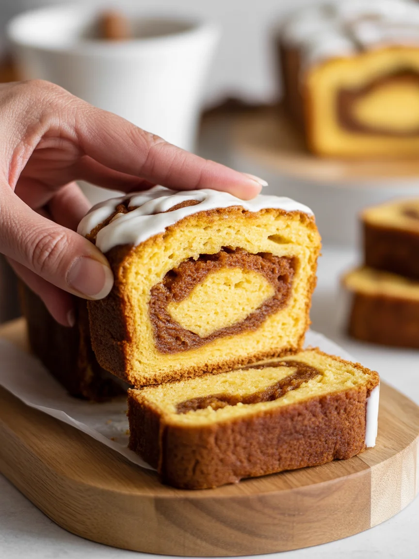 Mini Pumpkin Bread with Cinnamon Swirl