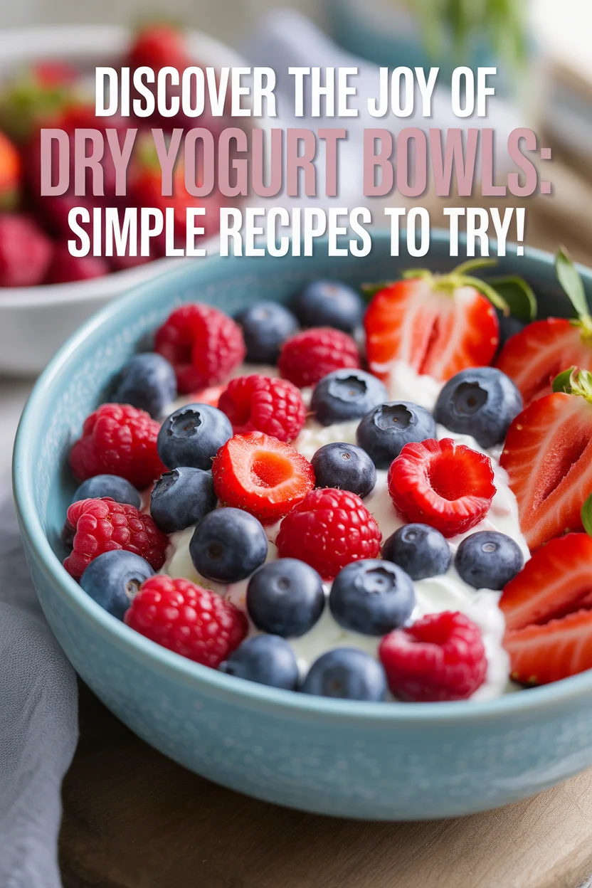 Dry yogurt bowls