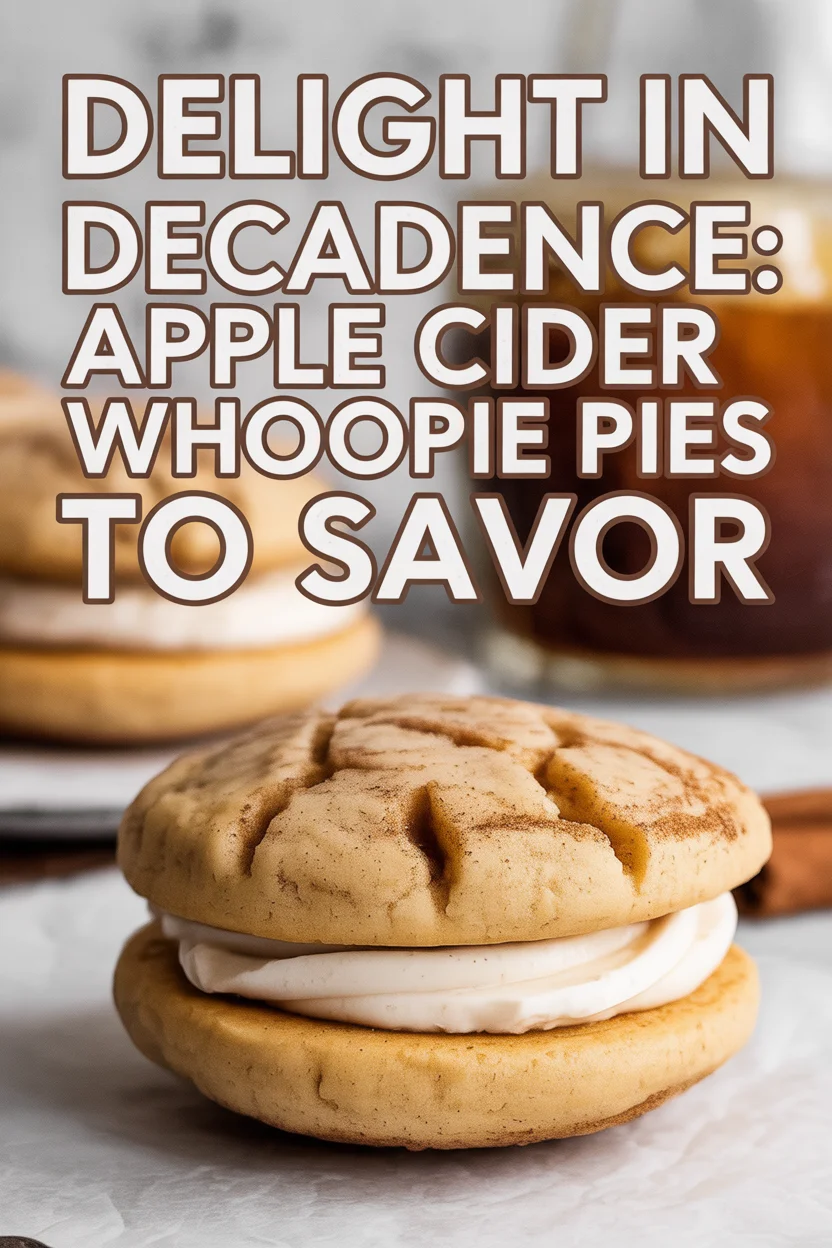 Delight in Decadence: Apple Cider Whoopie Pies to Savor