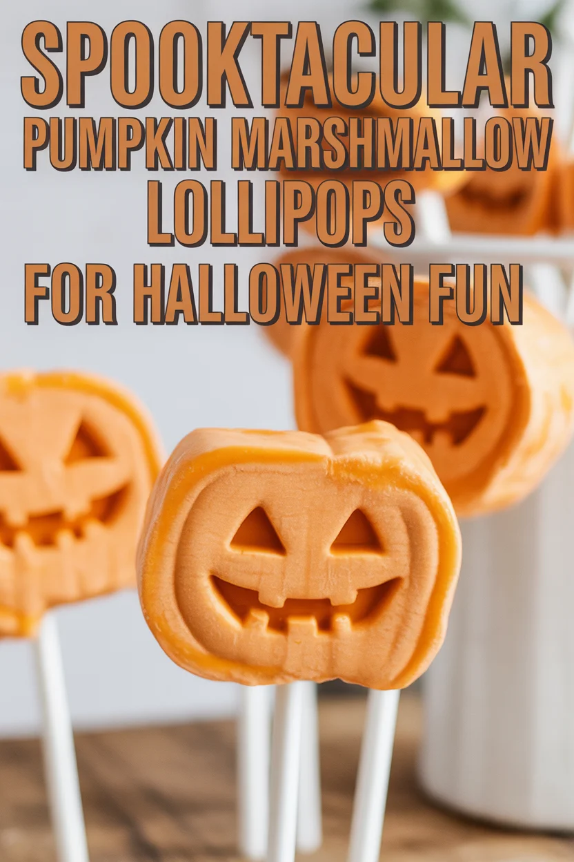 Spooktacular Pumpkin Marshmallow Lollipops for Halloween Fun