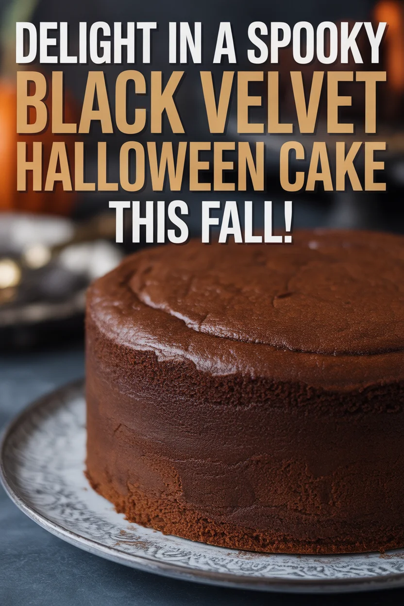 Delight in a Spooky Black Velvet Halloween Cake This Fall!
