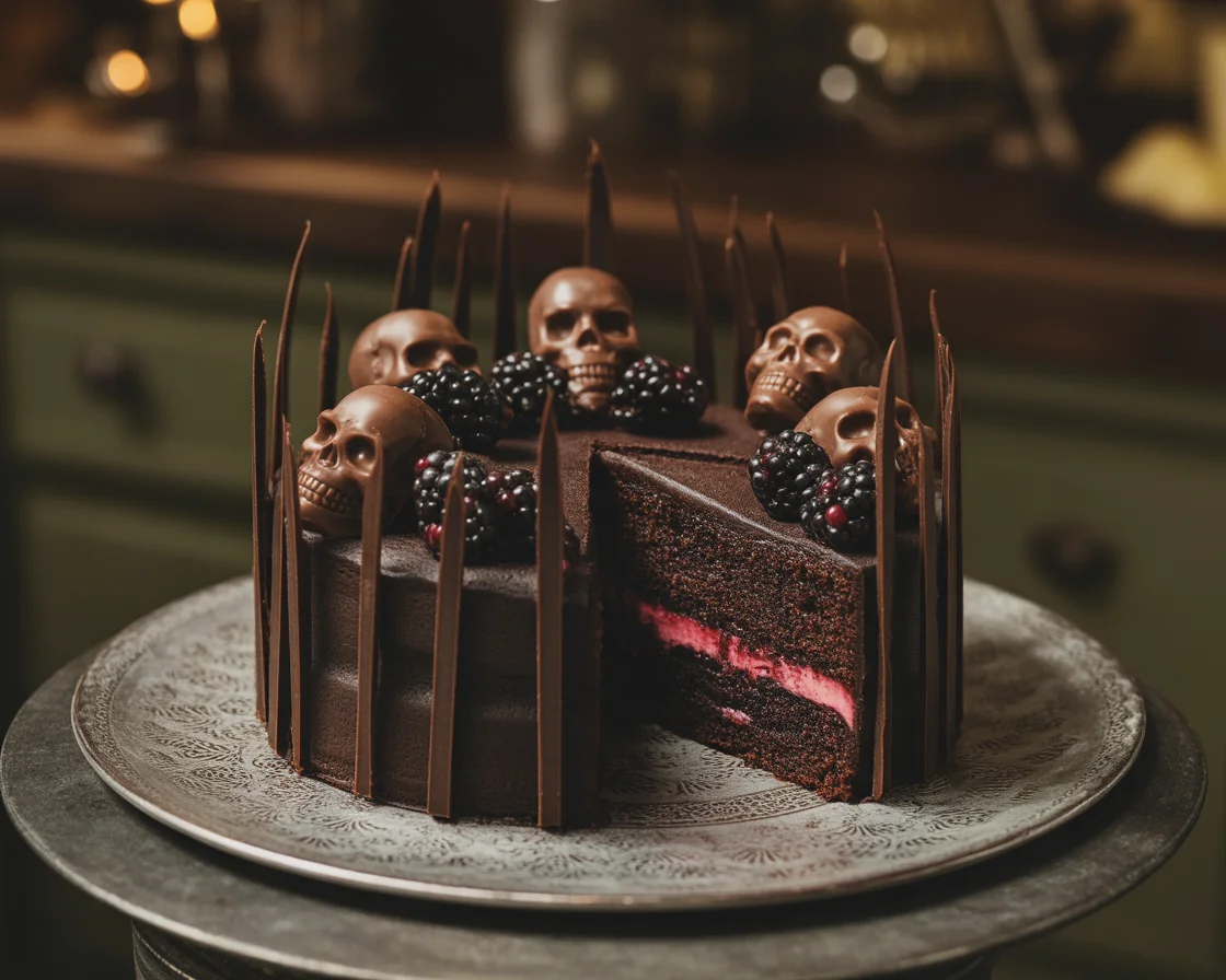 Delight in a Spooky Black Velvet Halloween Cake This Fall!