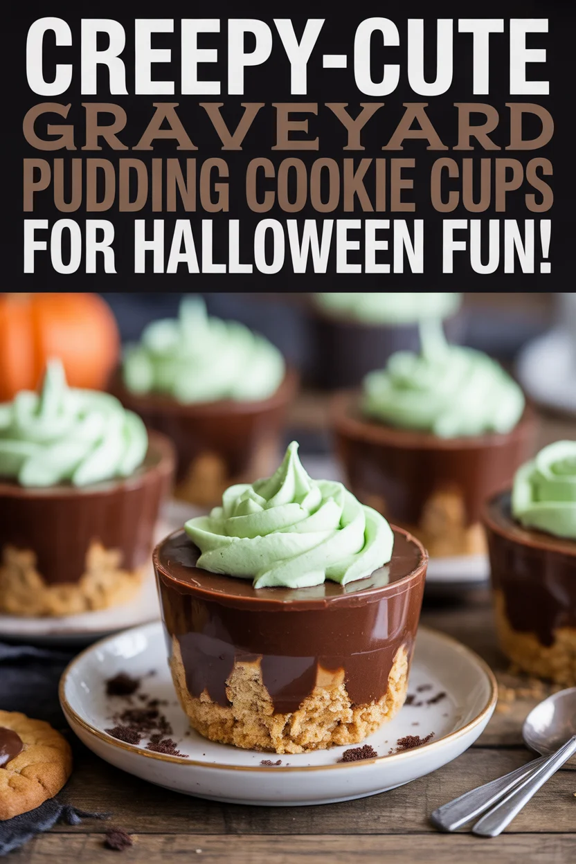Graveyard Pudding Cookie Cups