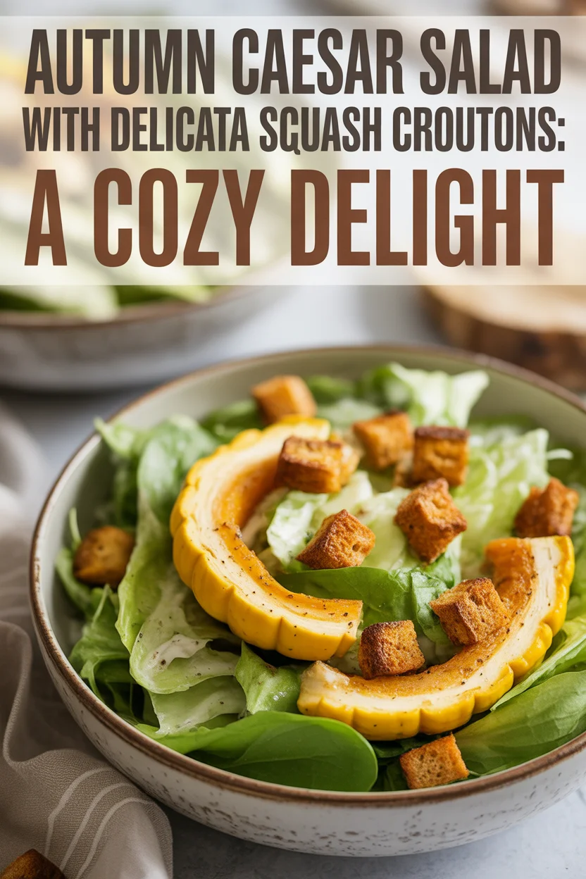 Autumn Caesar Salad with Delicata Squash Croutons