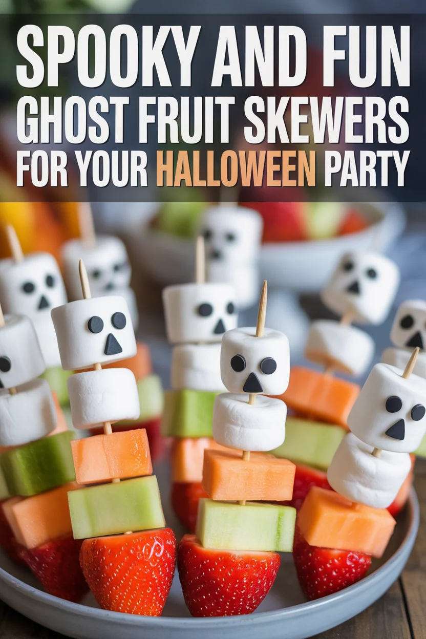 Spooky and Fun Ghost Fruit Skewers for Your Halloween Party