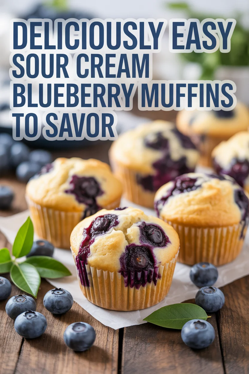 Deliciously Easy Sour Cream Blueberry Muffins to Savor