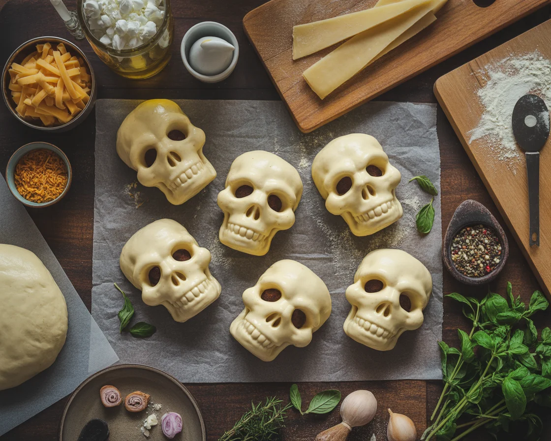 Cheesy Pizza Skulls That'll Haunt Your Taste Buds