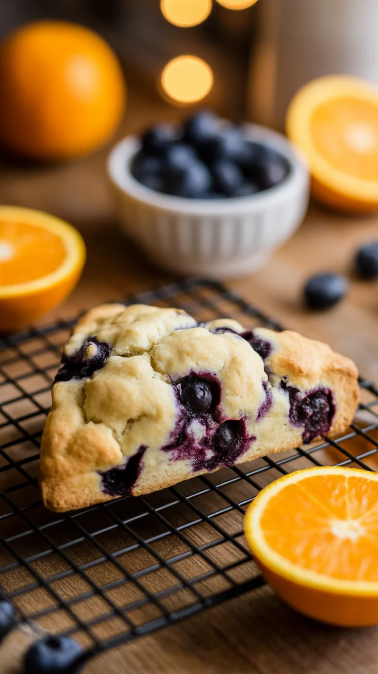 Orange Glazed Blueberry Scones