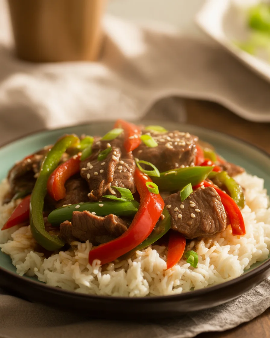 Slow Cooker Pepper Steak